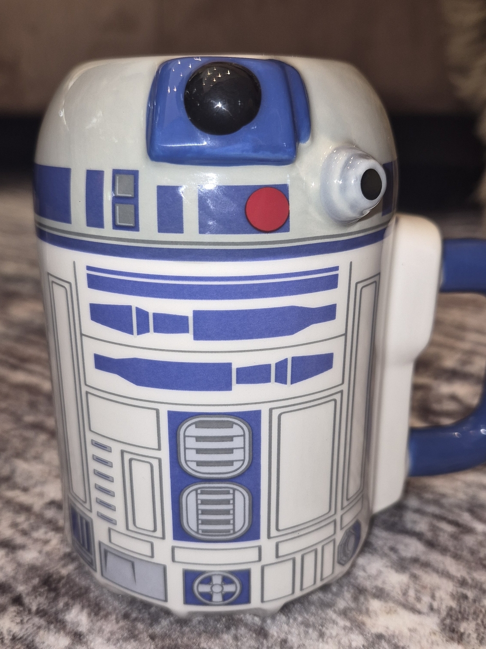 R2-D2 Themed Blue and White Ceramic Mug - Star Wars Inspired 20oz - 591ml